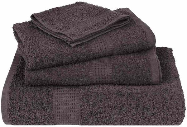 vidaXL Handtücher FROGN 2 Stk. Anthrazit 100x200 cm 360 g/m² 136697 Bild 4