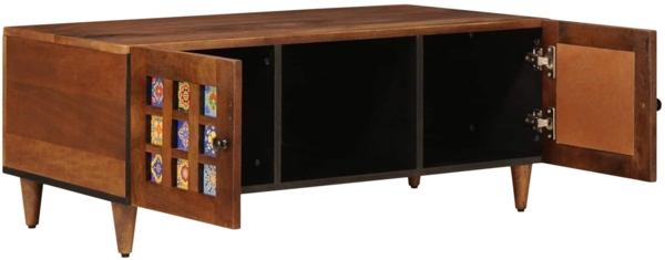 vidaXL Couchtisch Braun 100 x 54 x 40 cm Massivholz Mango 4018236