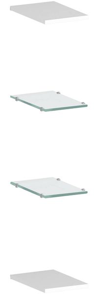Dmora Regal Ema, offene Regale, 100 % Made in Italy, 20 x 27 h2 cm, glänzend weiß