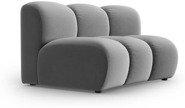 Micadoni Modul Armlos Lupine 1-Sitzer Large Samtstoff Salvador Grau