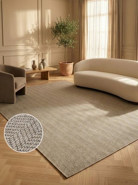 OTTO home Teppich Nollan, In- und Outdoor geeignet, Balkon, Camping, rechteckig, Höhe: 8 mm, Wetterfest & UV-beständig, Sisal-Optik, Esszimmer, Wohnzimmer