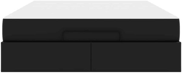 vidaXL Bettgestell mit Matratze Sonstiges 2 pcs Schwarz PVC 3399433 Bild 6