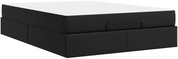 vidaXL Bettgestell mit Matratze Sonstiges 2 pcs Schwarz PVC 3399433 Bild 8