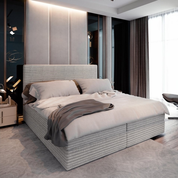 Masseno Boxbett PISA 160x200 cm mit Bonell Matratze und Topper