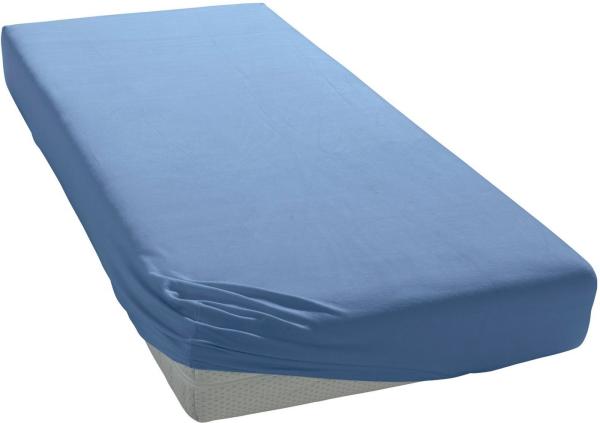 Janine 5002 Elastic-Jersey-Spannbetttuch 42 blau 180x200-200x220