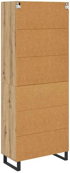 vidaXL Highboard 2 pcs Artisan-Eiche Engineered Wood und Glas 3415862 Bild 10