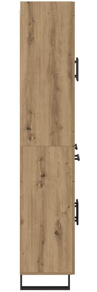 vidaXL Highboard 2 pcs Artisan-Eiche Engineered Wood und Glas 3415862 Bild 9