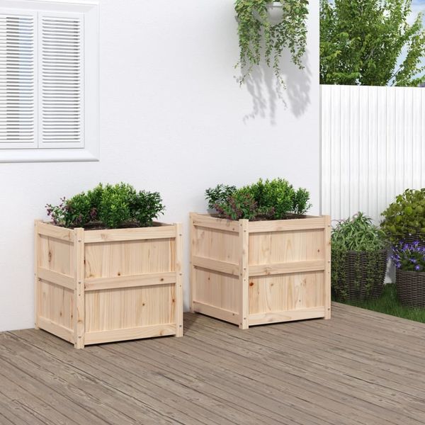 vidaXL Pflanzkübel 2 Stk. Massivholz Kiefer 837425