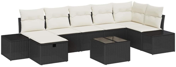 vidaXL Sofa Set mit Kissen 8 pcs Poly-Rattan 3360738