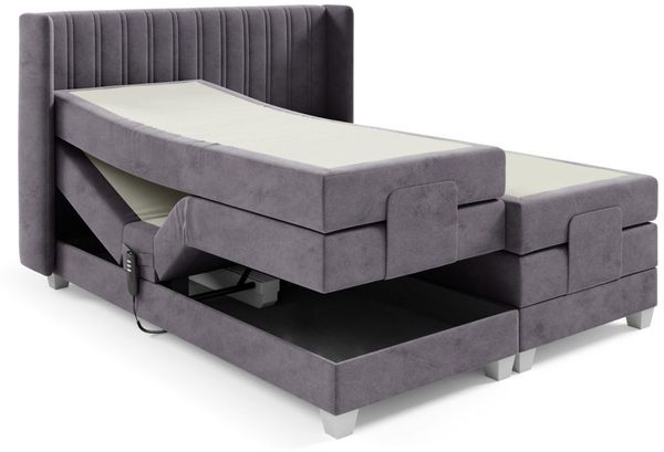 Boxspringbett Elektrisch Bett MAGNUS 120x200cm in Stoff Salvador Grafit Bild 2