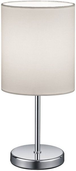 Reality Leuchten Tischleuchte Jerry, Ein-/Ausschalter, Leuchtmittel wechselbar, 2er-Set Tischlampe, Stoffschirm, weiß, Schnurschalter, Nachttischlampe