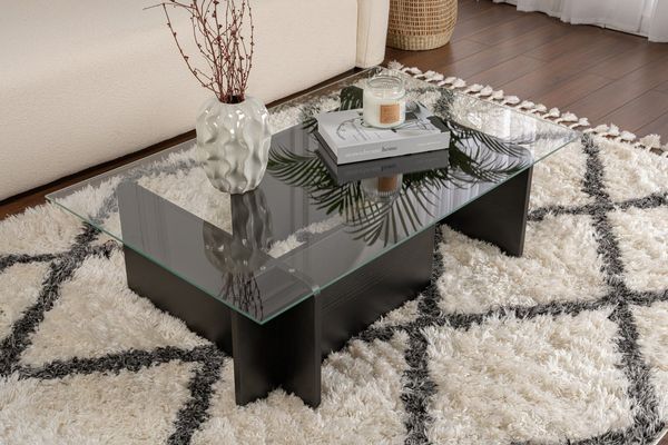 Couchtisch, 'Flavio', 30 x 65 x 105, Holz Schwarz