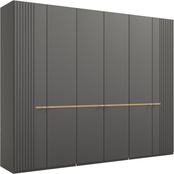 Musterring Drehtürenschrank Isabelle Lamellen in Korpusfarbe, Griffe in silber, versch. Größen und Farben