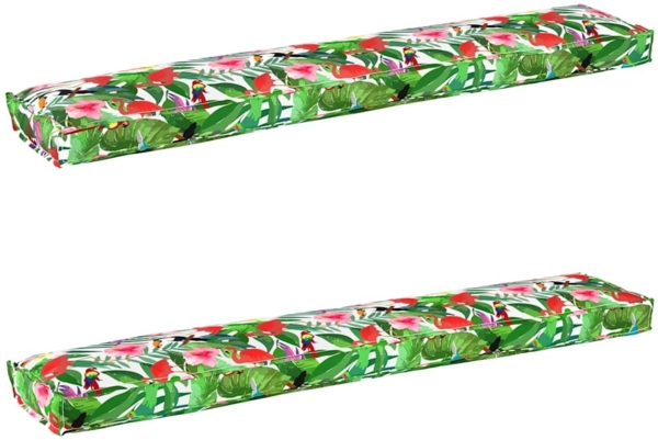 vidaXL Palettenkissenset 2 pcs Tropischer Dschungel 200 x 40 x 8 cm 42001737