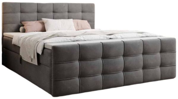 Luxusbetten24 Boxspringbett Luxor in Samt, mit Stauraum
