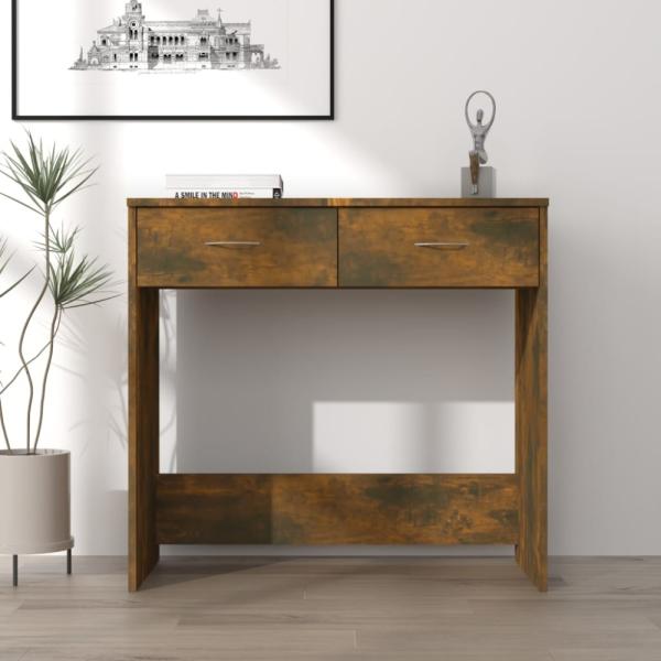 vidaXL Schreibtisch Räuchereiche 80x40x75 cm Holzwerkstoff 815474