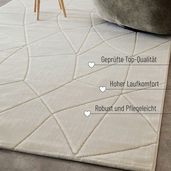 Wecon home Teppich Unplugged, auch in quadratischer Form, rechteckig, Höhe: 10 mm, Kurzflor, Hoch Tief Struktur, gewebt, Wohnzimmer, Schlafzimmer, modern
