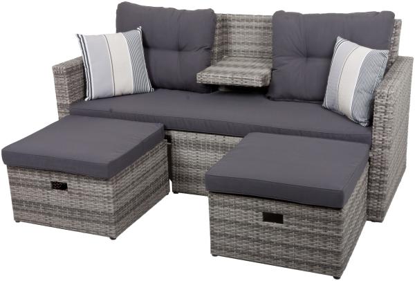 Lounge-Sofa Valletta aus Polyrattan