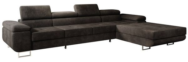 Luxusbetten24 Schlafsofa Designer Sofa Calvera Maxi, in Cord mit Schlaf- und Klappfunktion