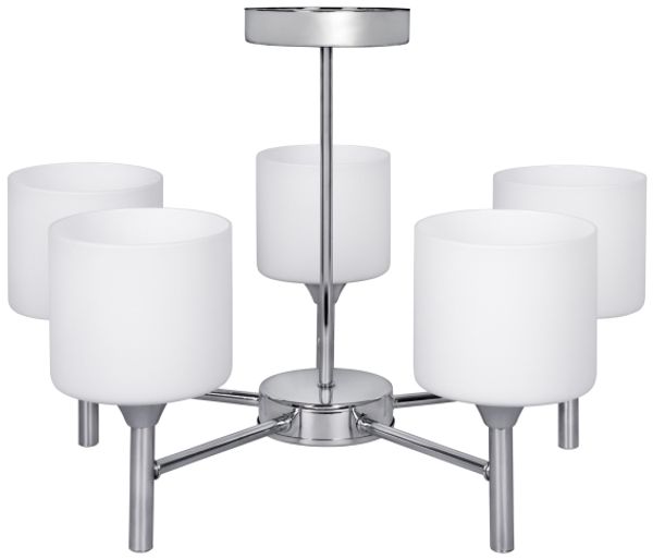Klassischer Kronleuchter Pendelleuchte Deckenleuchte Activejet MIRA Chrom 5xE27 für das Wohnzimmer
