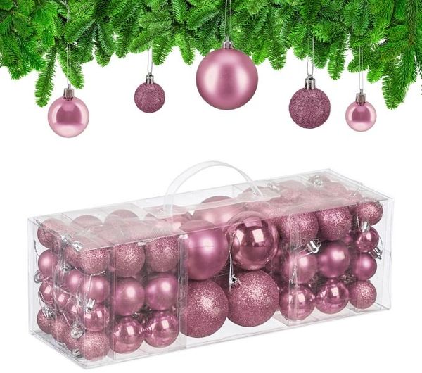 Relaxdays Weihnachtskugeln 76er Set