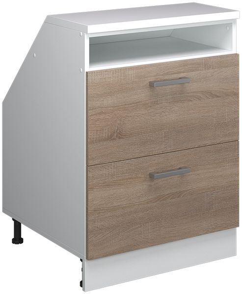 Dachschrägenschrank Rion Sonoma 60 x 81.6 cm mit 2 Schubladen, Schrankkorpus 60 cm Tiefe Vicco