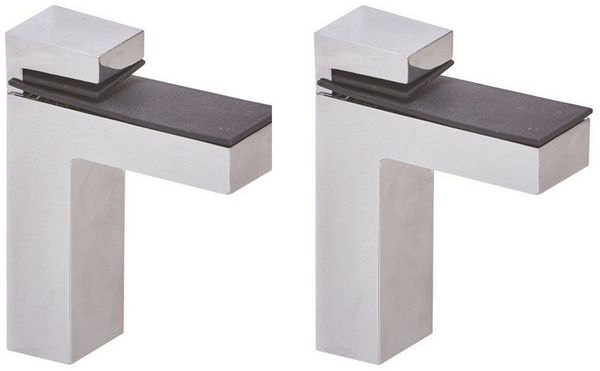 HOOZ Wandregalhalter HOOZ 2er Set Regalboden Halterung Chrom 10 cm, 1-tlg.