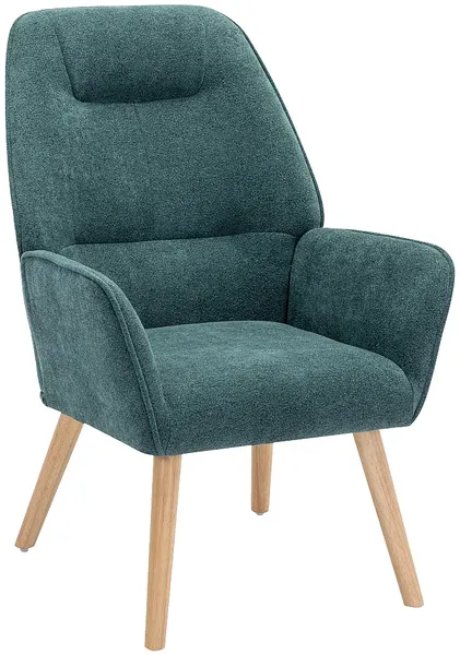 Vente-unique - OSIMO Sessel Stoff Blau - B 71 cm x H 92 cm x L 62 cm