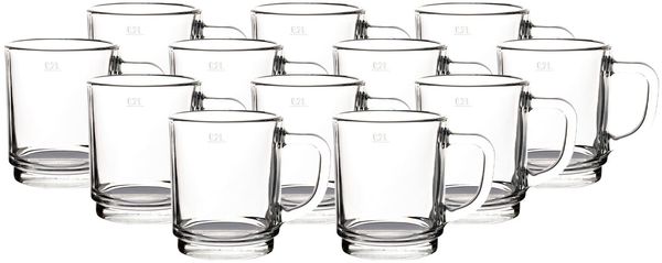 Pasabahce Glühweinbecher Glasbecher 0,2l geeicht 12er Set