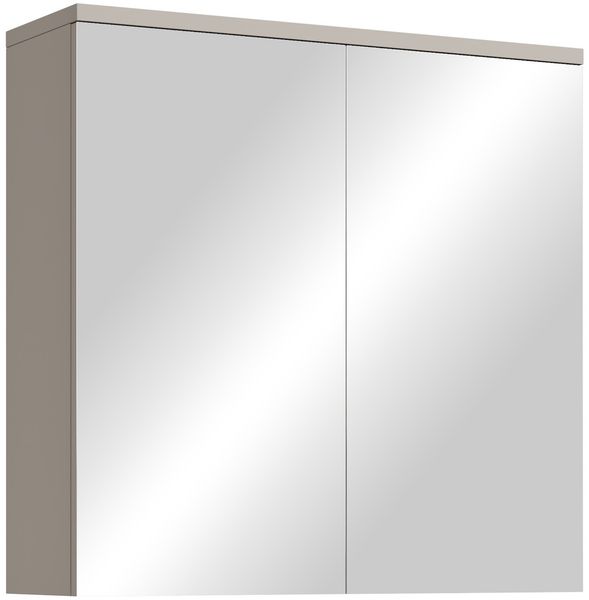 Badplaats Spiegelschrank Toledo 60x60 cm Cashmere - Badezimmerschrank mit Spiegel und 2 Türen