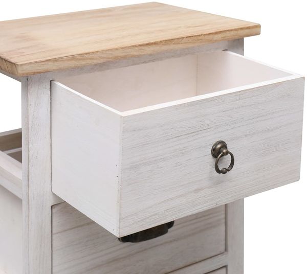 vidaXL Beistellschrank 35x25x57 cm Massivholz Paulownia 284076 Bild 5