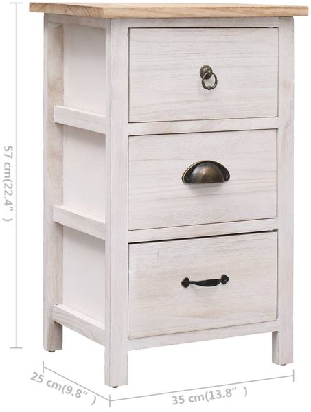 vidaXL Beistellschrank 35x25x57 cm Massivholz Paulownia 284076 Bild 7