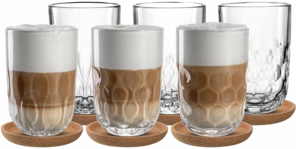 Leonardo GOCCE Latte Macchiato-Set mit Untersetzer 12-teilig
