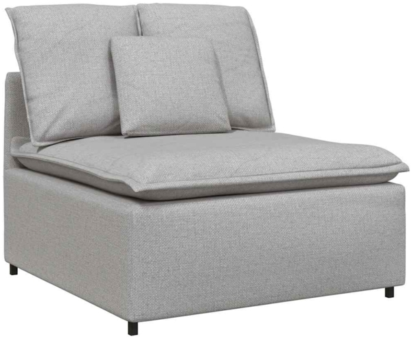 vidaXL Modulares Sofa Mittelmodul mit Kissen Wolkengrau 100 cm 4104426