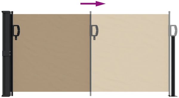 vidaXL Seitenmarkise Ausziehbar Taupe 100x300 cm 4004274 Bild 5
