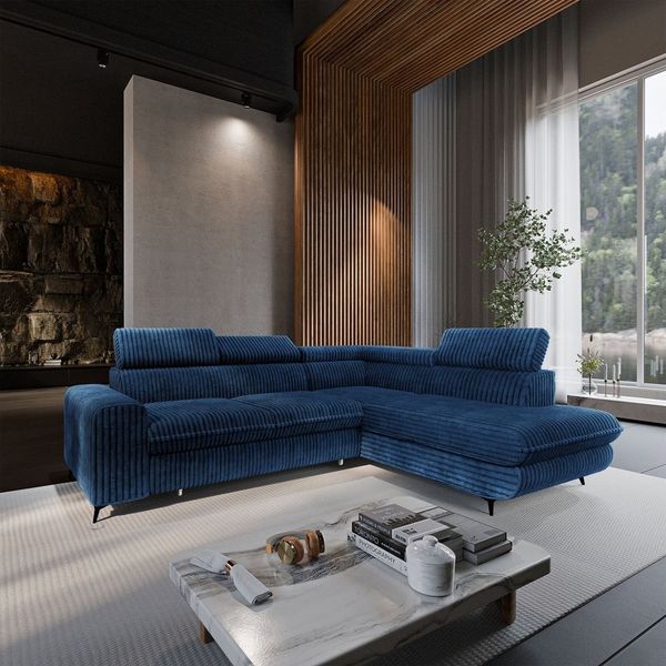 Masseno Ecksofa VELISS mit Schlaffunktion L-Form, Sofa mit Bettkasten