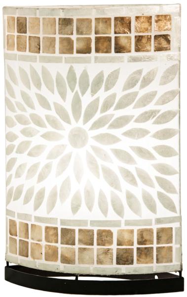 LED Design Tischleuchte mit Muschel Mosaik BALI