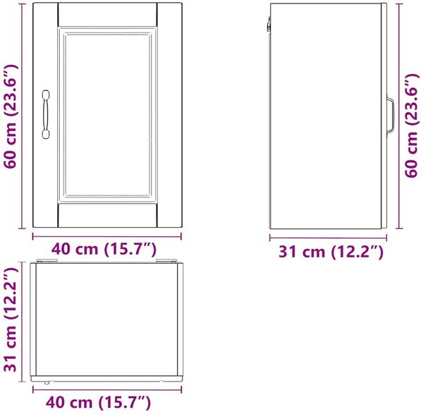 vidaXL Küchen-Hängeschrank Porto Altholz-Optik Holzwerkstoff 854035 Bild 12