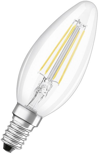 OSRAM LED Filament Kerze E14 4W 470lm 2.700K klar