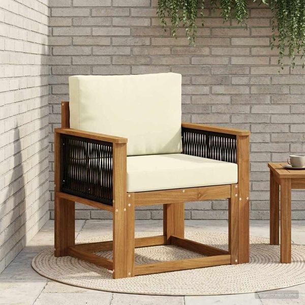 vidaXL Outdoor Mittelsofa Massivholz Akazie Natur 3438829