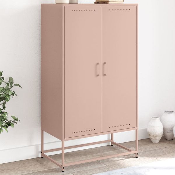 vidaXL Highboard Rosa 68,5x38,5x123,5 cm Stahl 846495