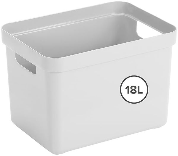 Sunware Sigma Home Aufbewahrungsbox Bad 18L - 35 x 24,6 x 24,3 cm - Kunststoff Aufbewahrungsbox Ohne Deckel - körbe & behälter
