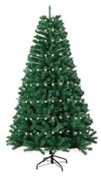 JEOBEST Künstlicher Weihnachtsbaum Christbaum mit 450/750 dichten PVC-Spitzen, Grün, Künstlicher Tannenbaum - Dichte & Flauschige, mit Metallständer Bild 6