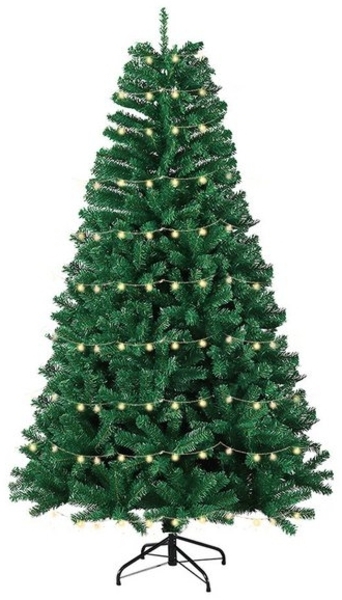 JEOBEST Künstlicher Weihnachtsbaum Christbaum mit 450/750 dichten PVC-Spitzen, Grün, Künstlicher Tannenbaum - Dichte & Flauschige, mit Metallständer Bild 4