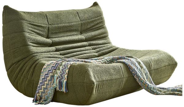 MODFU Sofa Klappbares Einzelsofa, Teddy-Samt Sofa für maximalen Komfort - Hochwertiger Stoff 1 Teile, Ergonomische Unterstützung - Ideal für Wohnzimmer