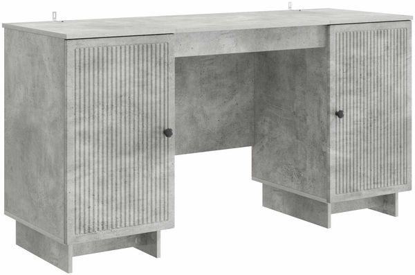 vidaXL Schreibtisch Betongrau Holzwerkstoff 142,5 x 50 x 75 cm 3414570