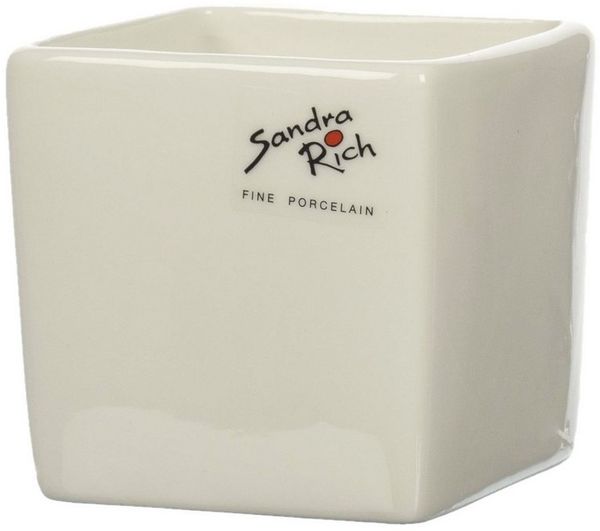 Sandra Rich Übertopf SANDRA RICH, Porzellan-Übertopf CUBE "Porcelain cube 6cm"