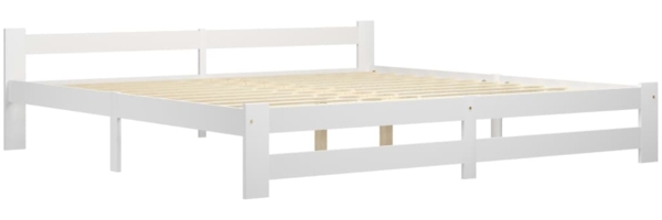 vidaXL Massivholzbett Weiß Kiefer 200x200 cm 322004