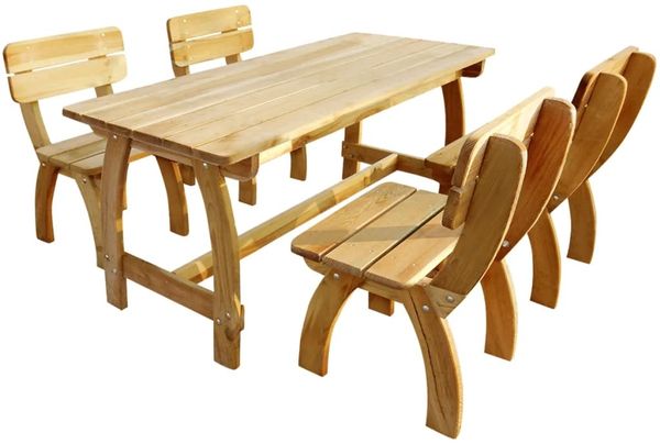 vidaXL 5-tlg. Garten-Essgruppe Imprägniertes Kiefernholz 273756