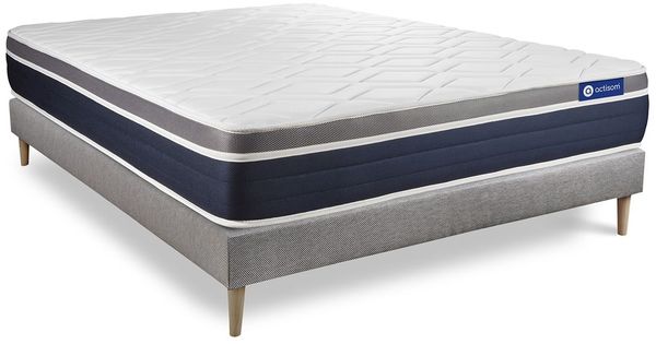 Actilatex confort matratze 140x210 cm + Bettgestell mit lattenrost - Dicke : 26cm - Latex und Memory-schaum - H3 Bild 2